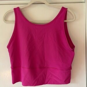 Lululemon Pink ribbed tank top in power pink